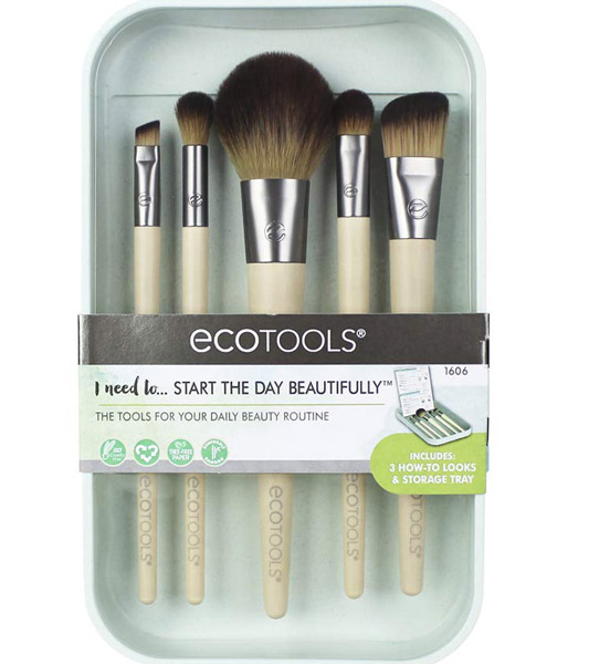 EcoTools Makeup Brush Set for Eyeshadow, Foundation, Blush, and Concealer, Set of 5