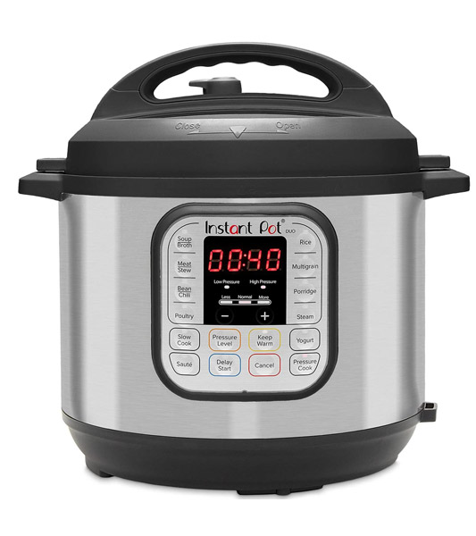 Instant Pot Duo 7-in-1 Electric Pressure Cooker, Sterilizer, Slow Cooker, Rice Cooker, Steamer, Saute, Yogurt Maker, and Warmer, 8 Quart, 14 One-Touch Programs 