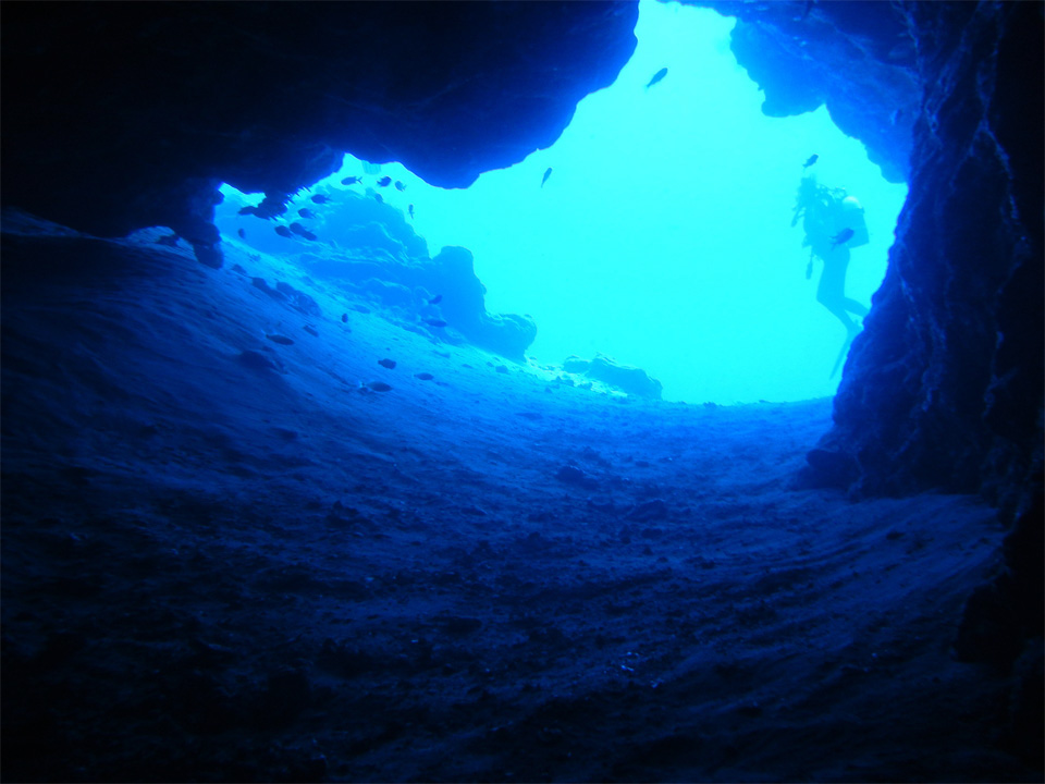 Cave diving<