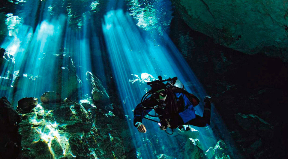 Cave diving<