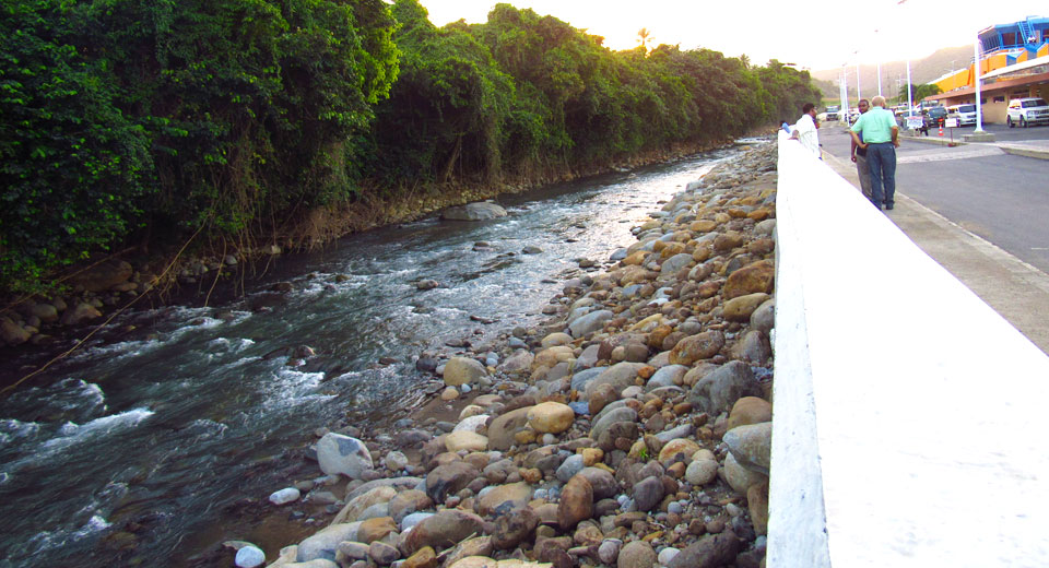 River along the Douglas–Charles Airport in Dominica