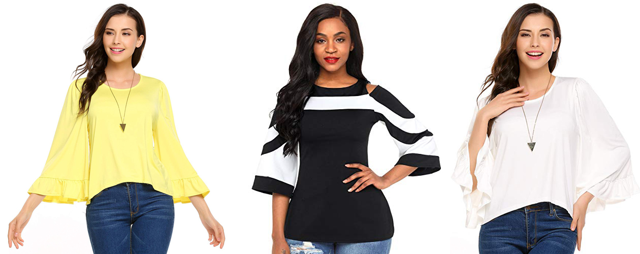 Fashion - Flare/Bell Sleeve Blouses