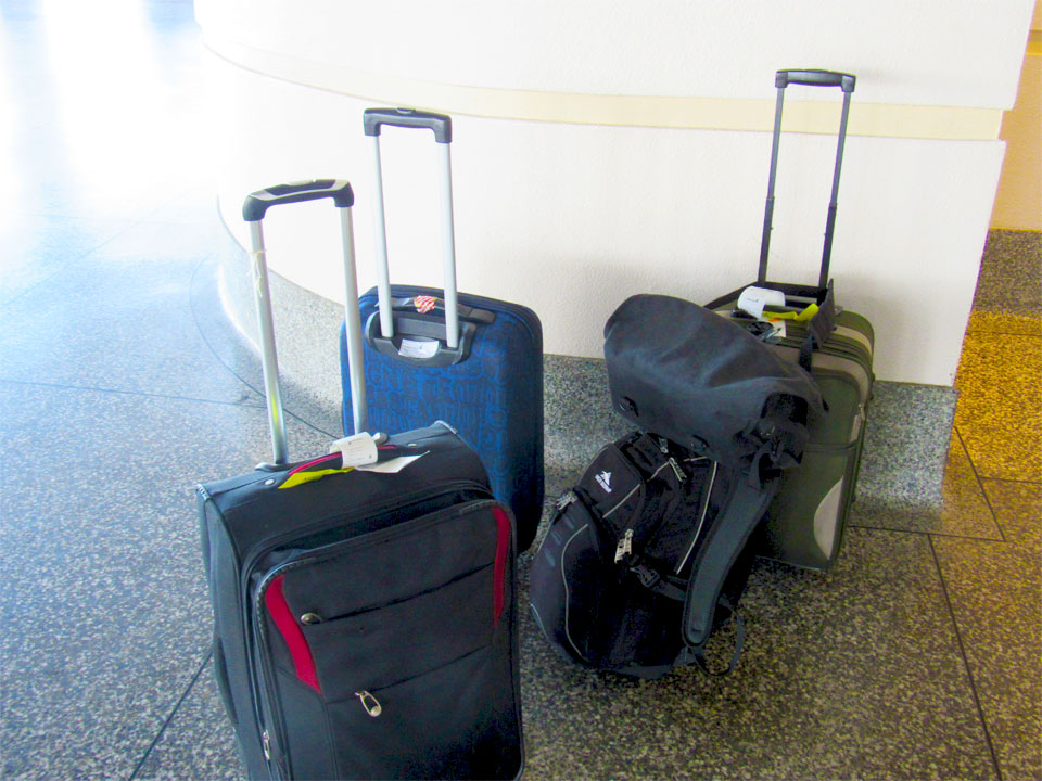 Our luggage at Grantley Adams International Airport Barbados