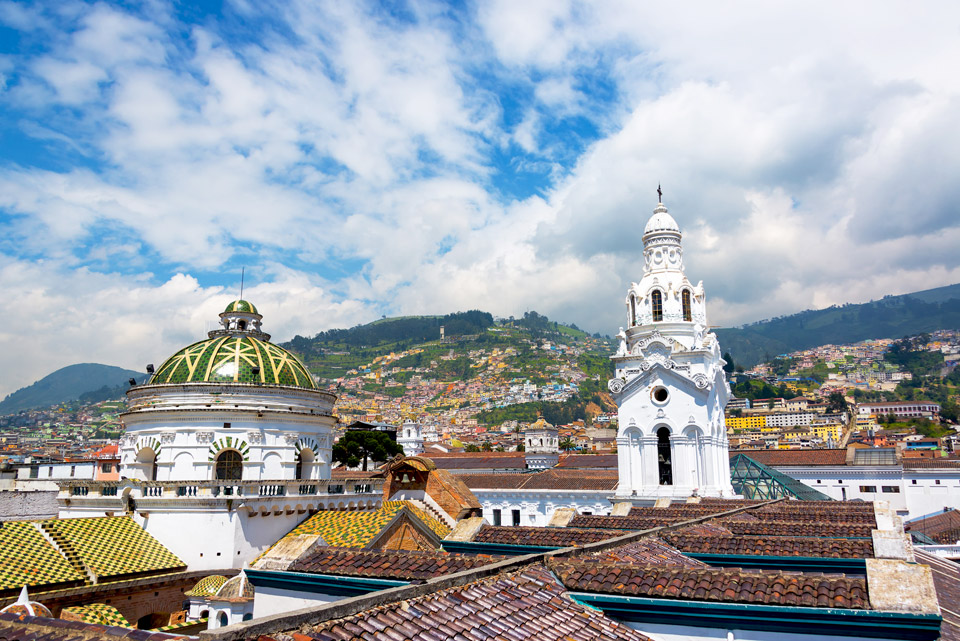 Quito Church and Hills