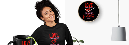 Cute Valentine's Day Tshirts, Mugs And Clocks That Say I Love You