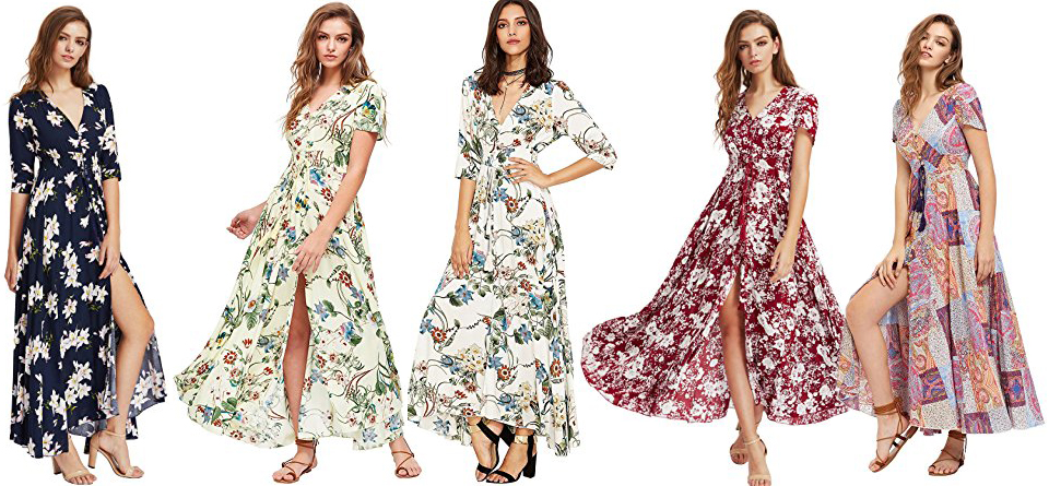 Milumia Split Floral Print Dress