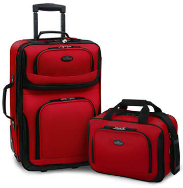 U.S Traveler Rio Two Piece Carry-on Luggage Set 