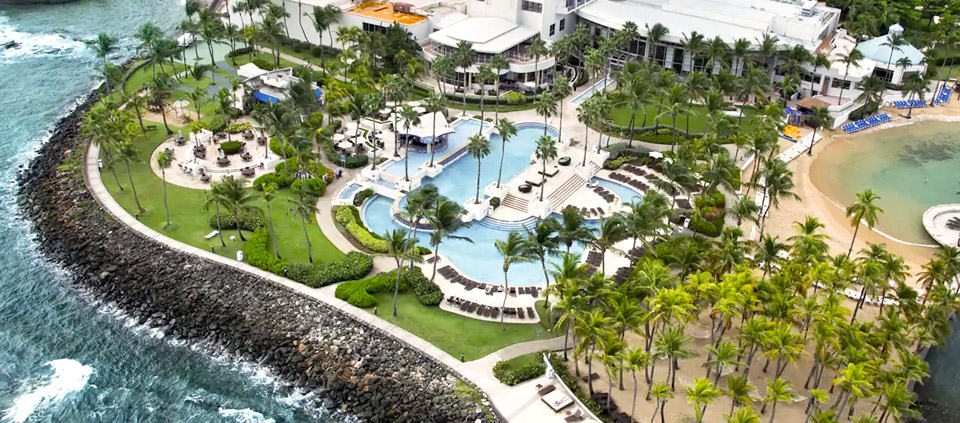 Aerial view of the Caribe Hilton - San Juan, Puerto Rico