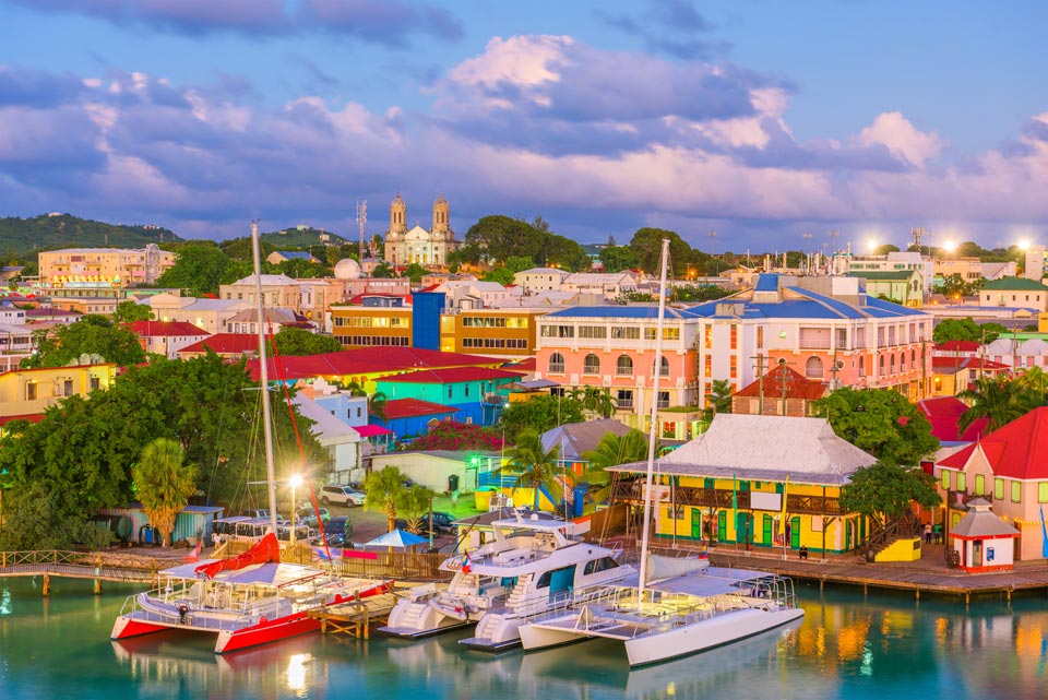 St Johns, the capital of Antigua and Barbuda