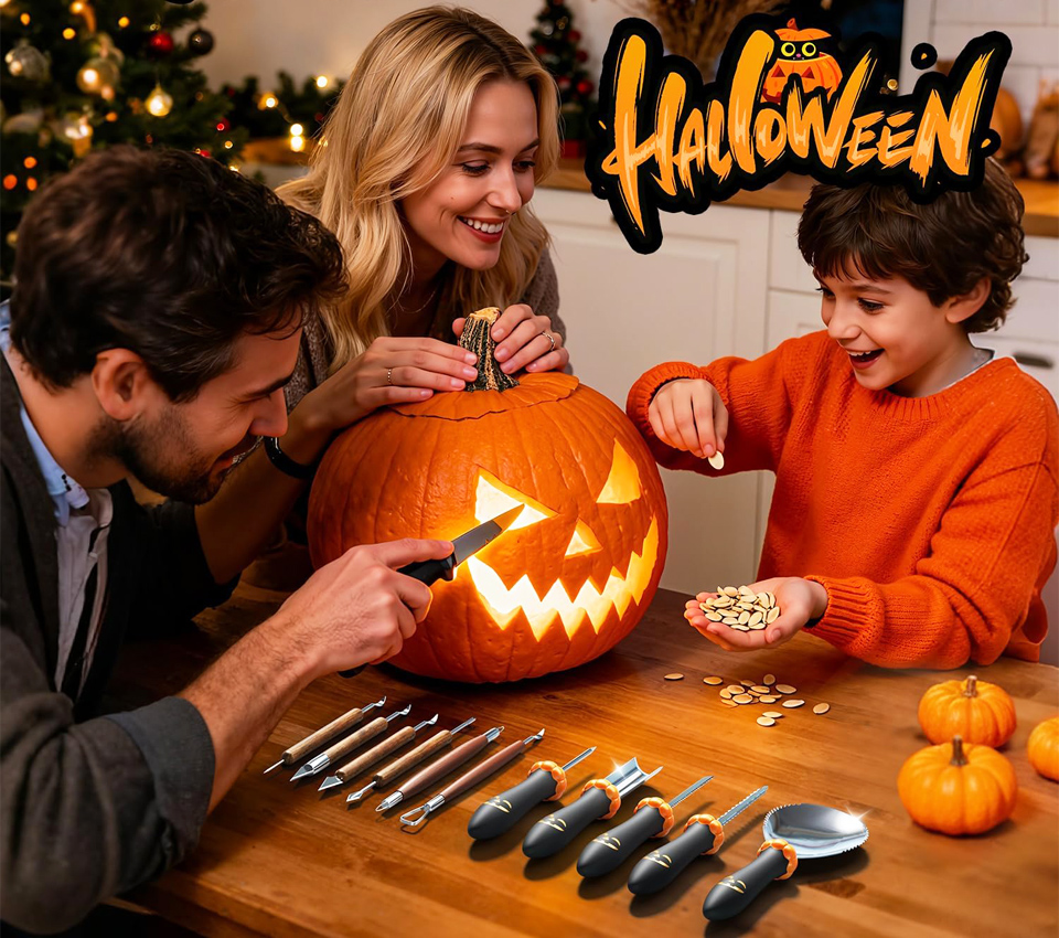 Comfy Mate Pumpkin Carving Kit With Detail Sculpting Tools