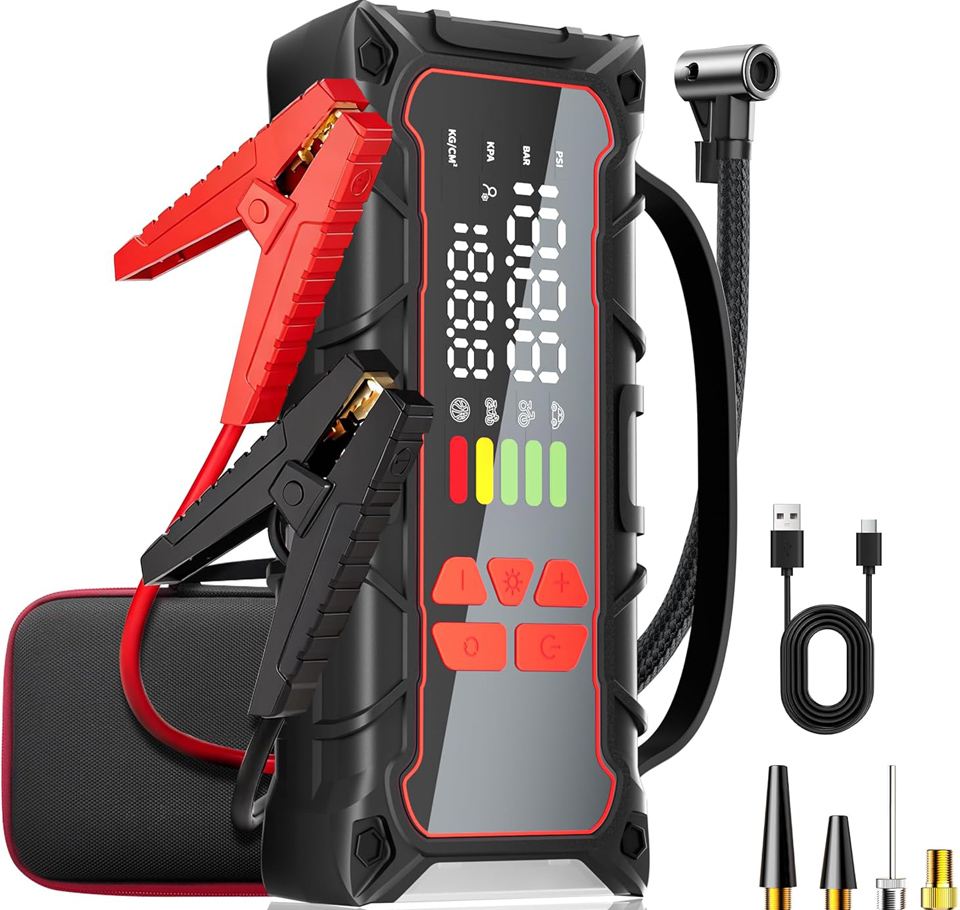 5000A Peak Jump Starter + 160PSI Air Compressor