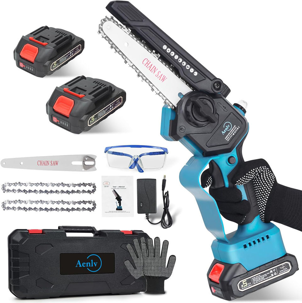 Aenlv 6-Inch Cordless Mini Electric Chainsaw