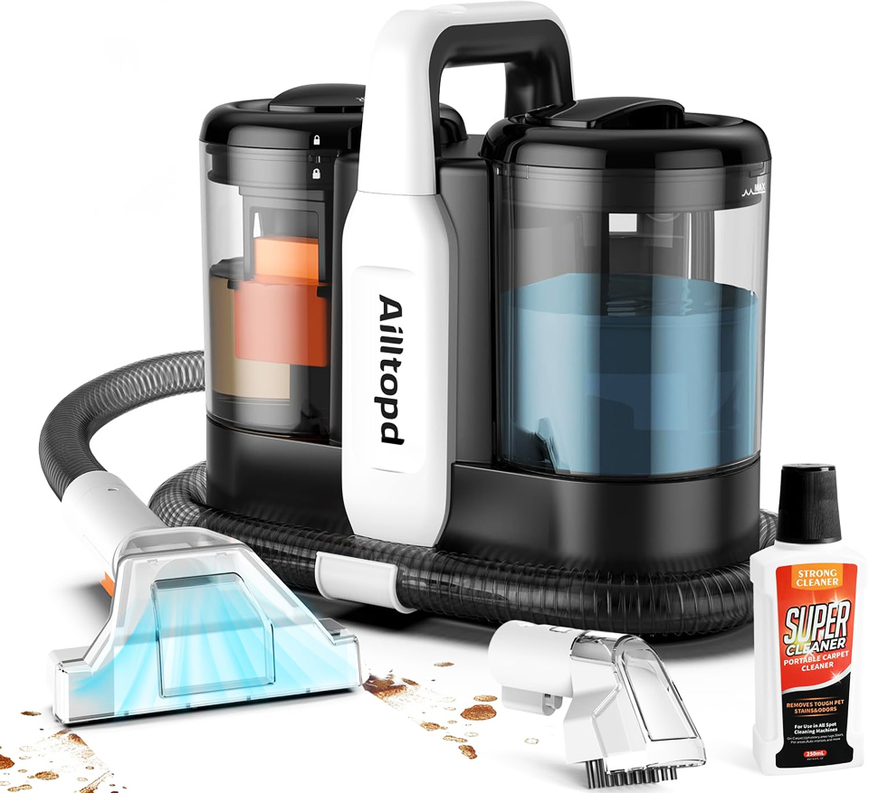 Ailltopd Portable Carpet And Upholstery Spot Cleaner