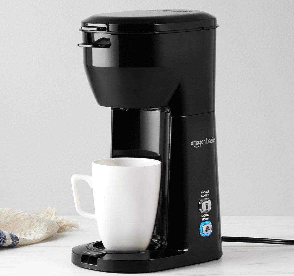 Amazon Basics Compact Single Serve Capsule Coffee Maker