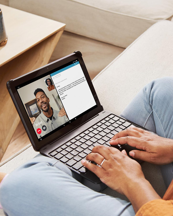 Amazon Fire HD 10 Plus tablet with wireless charging