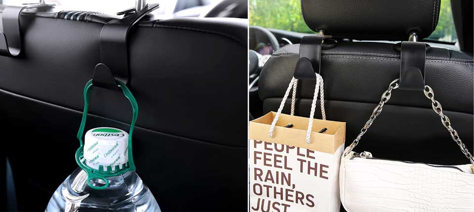 Amooca Car Seat Headrest Hook For Handbag Purse Coat