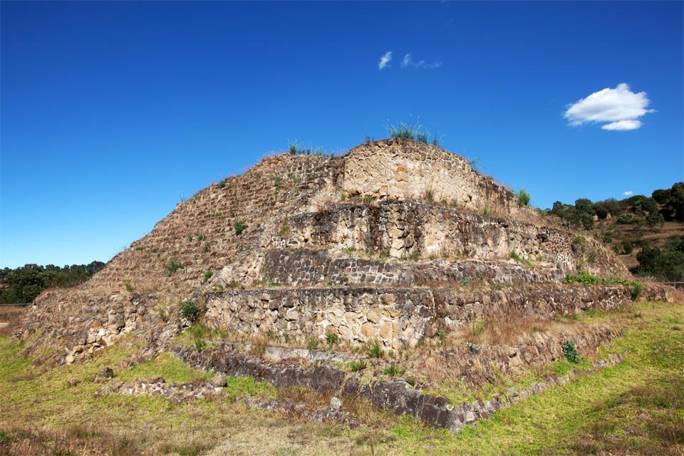 Ancient Mayan pyramid near Cacaxtla