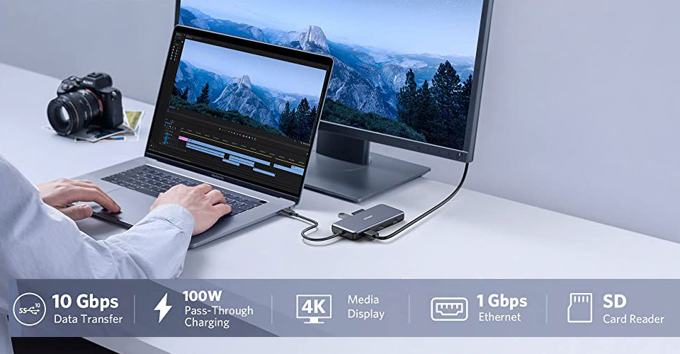 Anker 8-in-1 USB-C Hub With 100W Power Delivery 
