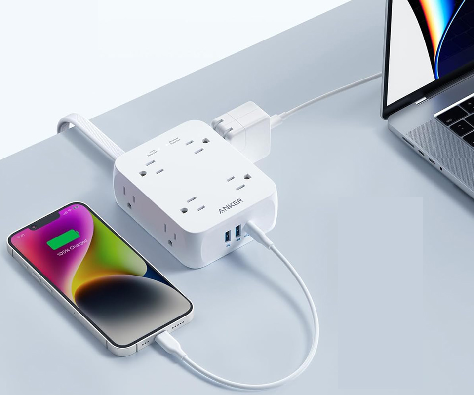 Anker Surge Protector Flat Plug Power Strip