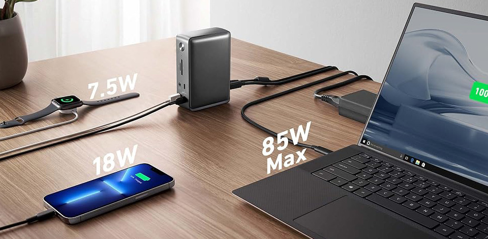 Anker USB-C Docking Station For Fast Multiple Device Charging