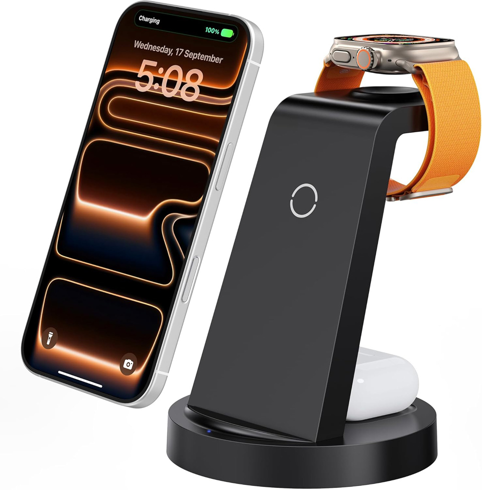Anlmz Wireless 3-In-1 Charging Station For iPhone