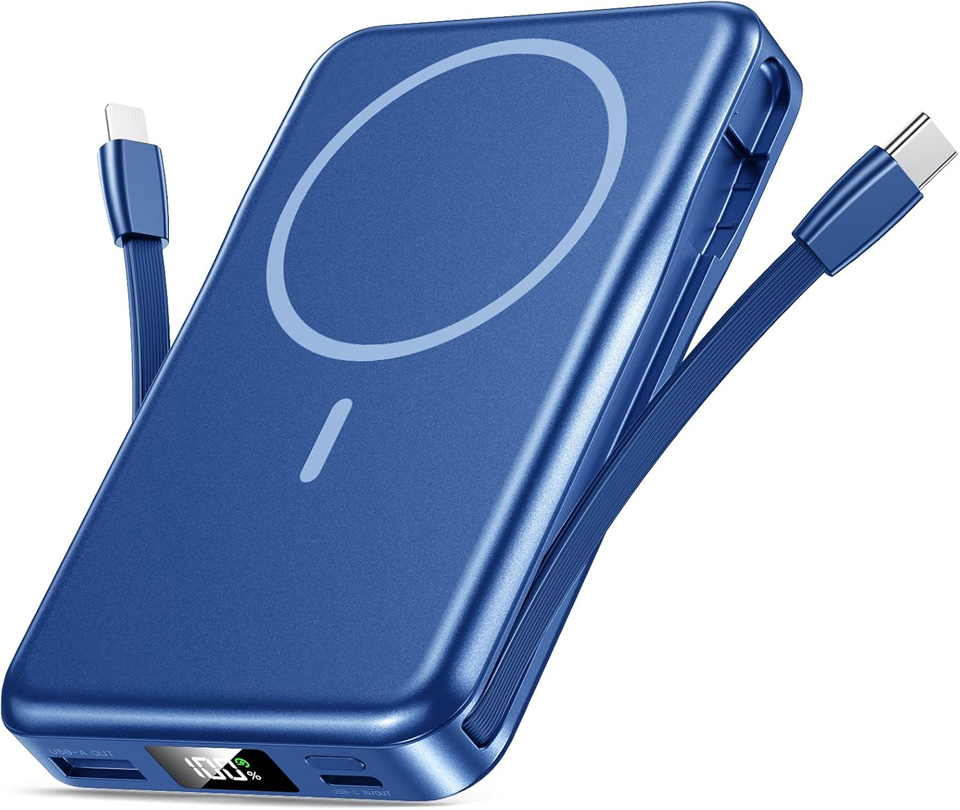Aobbow 5-In-1 Magnetic Portable Charger And Power Bank