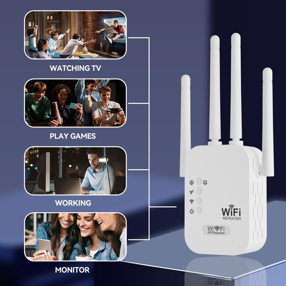 Aodcaopul Long Range WiFi Extender With Ethernet Port