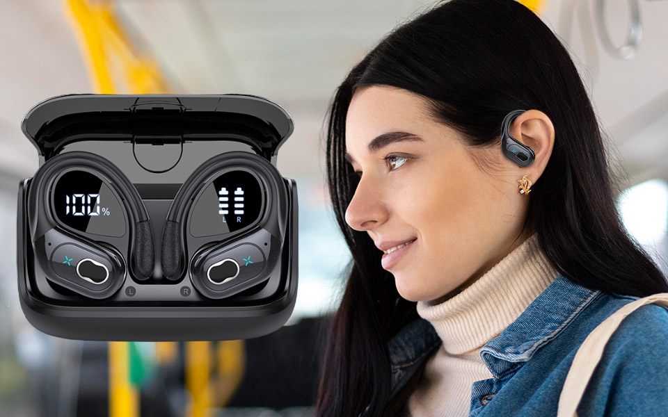 Aptkdoe Bluetooth Sport Earbuds With Earhooks