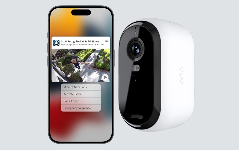 Arlo Essential 2K Outdoor Indoor Security Camera