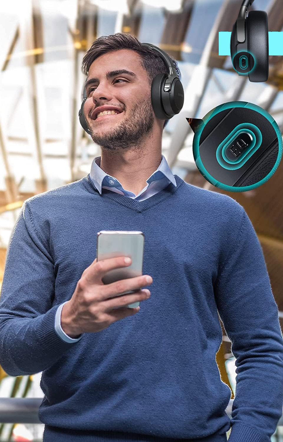 BERIBES Over Ear Bluetooth Headphones