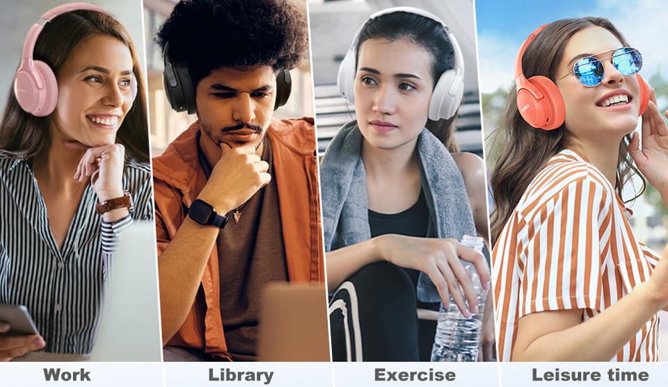 BERIBES Foldable Bluetooth Over Ear Headphones
