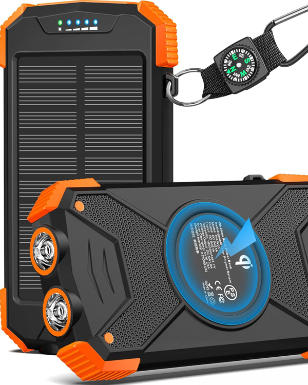 BLAVOR Portable Wireless Solar Charger And Power Bank