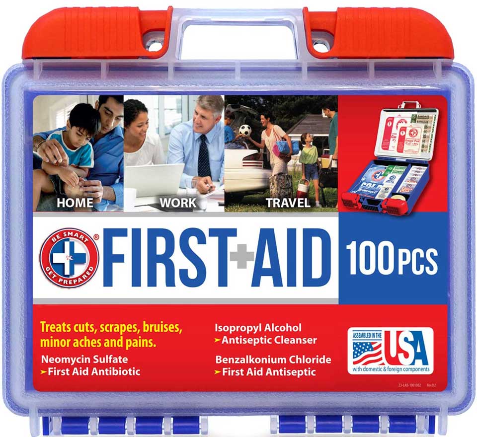 Be Smart Get Prepared 100 Piece First Aid Kit