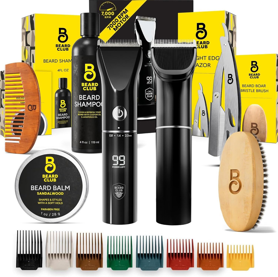 The Beard Club Trimmer & Premium Beard Care Grooming Kit
