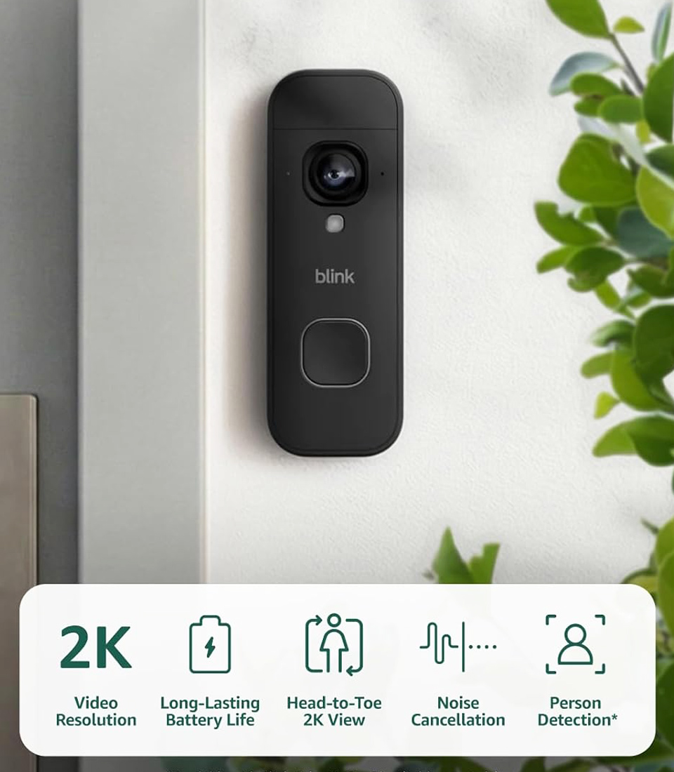 Blink 2K+ Wireless Video Battery Doorbell