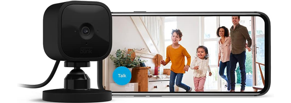 Blink Mini Compact Indoor Plug-In Smart Security Camera