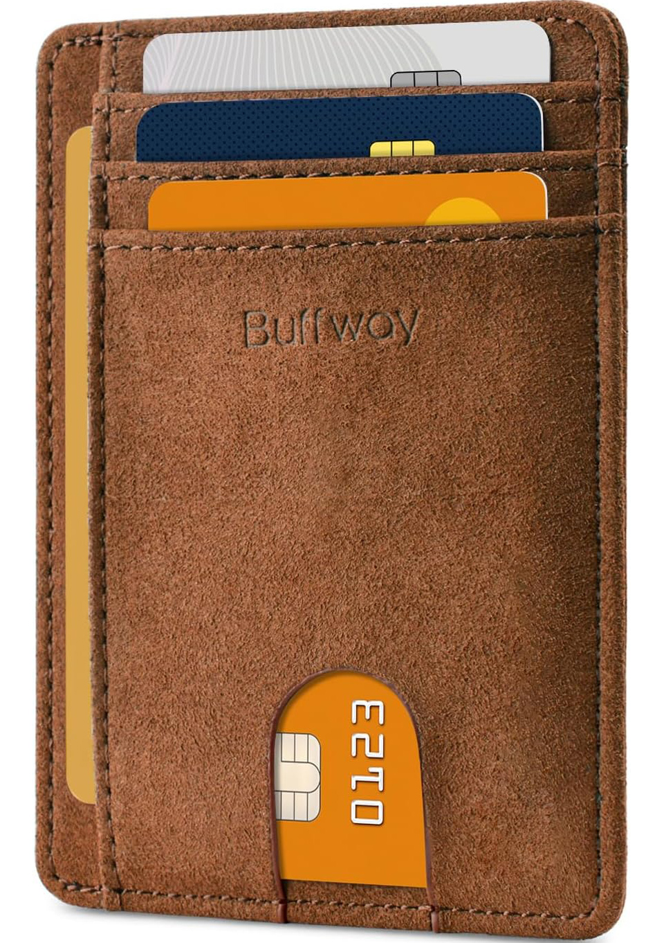 Shopping for: Buffway Slim Minimalist RFID Blocking Leather Wallet