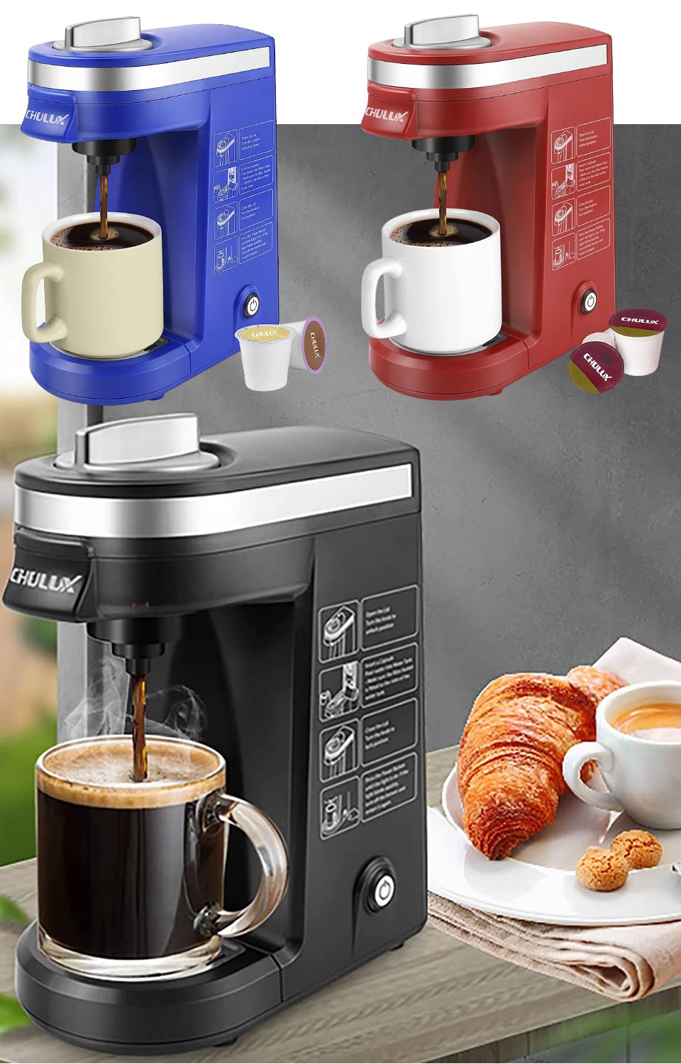 CHULUX Single Cup Coffee Maker