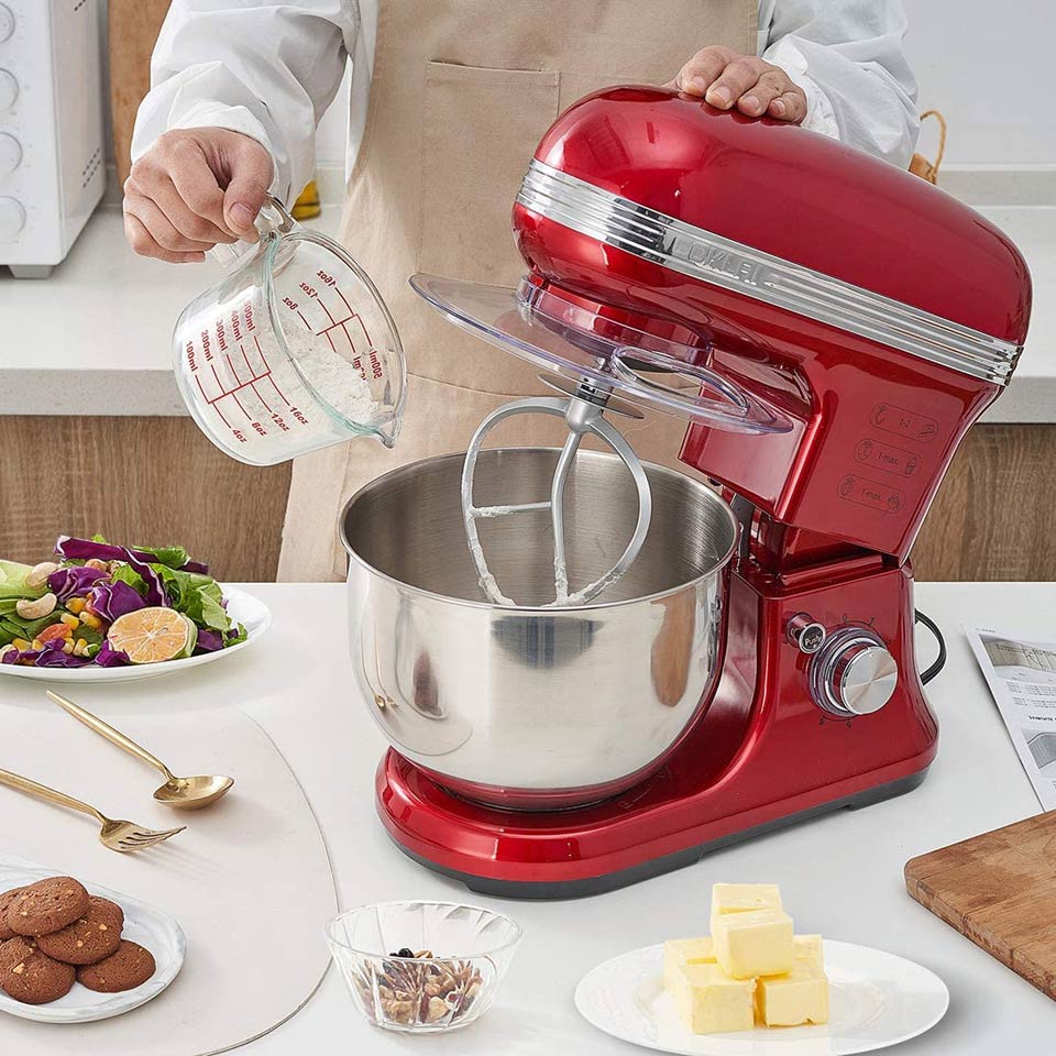 COKLAI 6 Speed 5.5-QT Tilt-head Dough Mixer