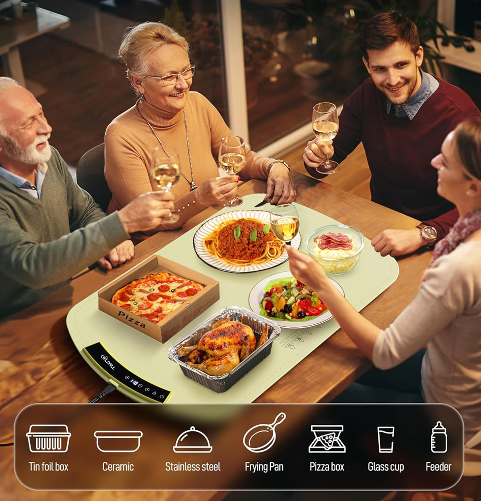 COLDFILL Food Warming Mat With 4H Timer