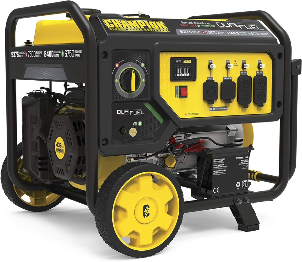 Champion Power 7500-Watt Dual Fuel Portable Generator