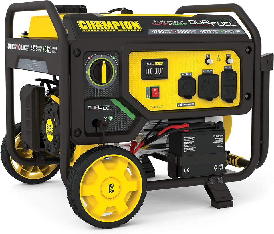 Champion Power Portable 4750/3800-Watt Dual Fuel Generator