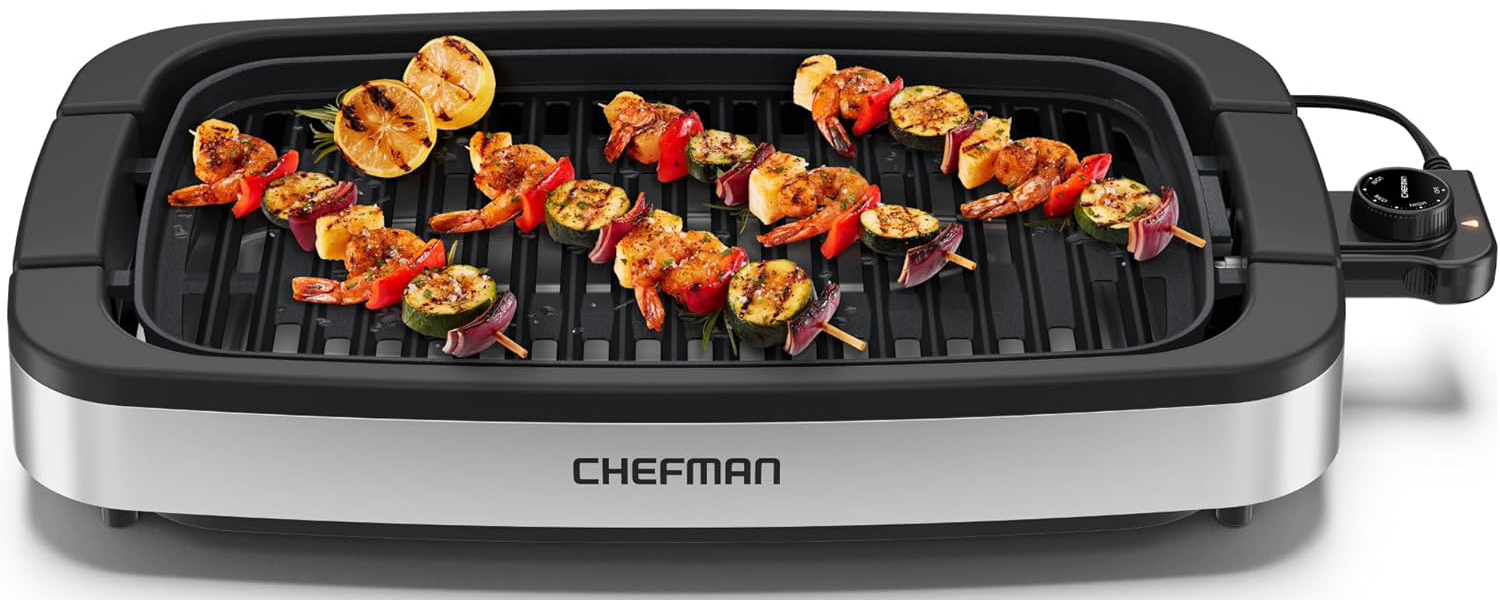 Chefman Smokeless Nonstick Electric Indoor Tabletop Grill