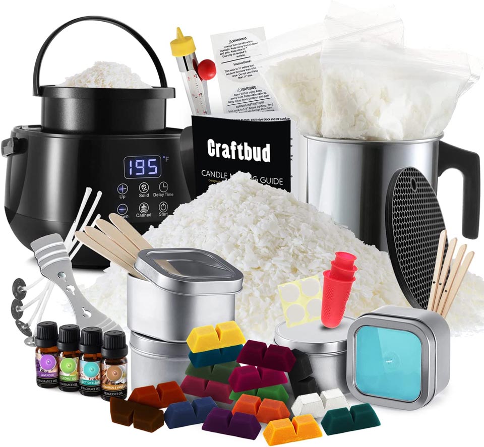 CraftBud Candle Making Kit With Electric Pot
