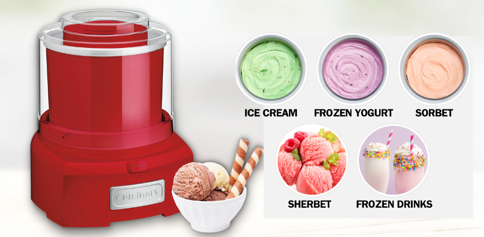 Cuisinart 1.5 Quart Ice Cream Maker, Frozen Yogurt And Sorbet Maker