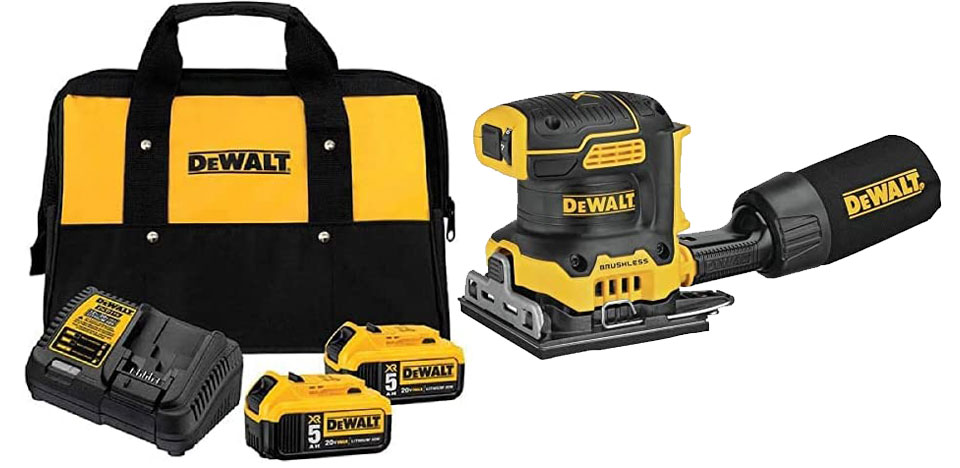 DEWALT 20V MAX 2-Battery Starter Kit With 20V Palm Sander