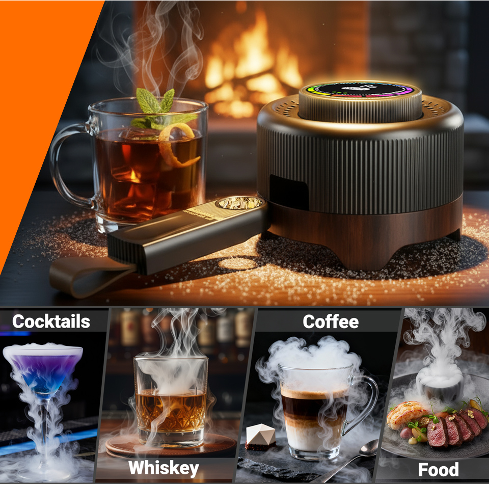 DNIWS Electric Whiskey And Cocktail Smoker Kit With Adjustable Smoke Levels