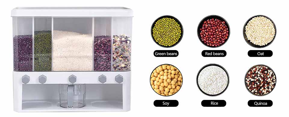 DNYSYSJ Multigrain Dry Food Dispenser With Cup