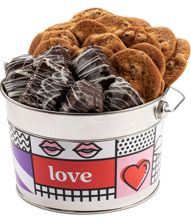 David’s Cookies Valentine’s Day Assorted Cookies Bucket