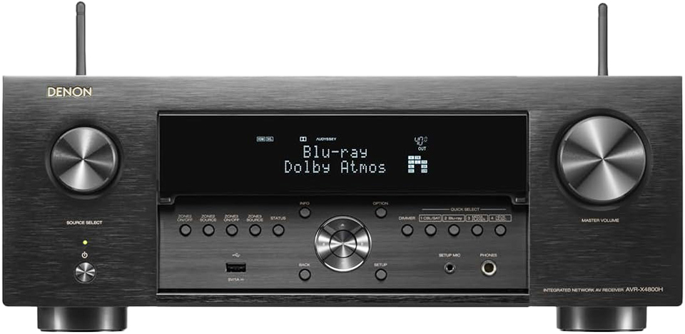 Denon 8K UHD Home Theater Stereo Receiver With Bluetooth And HEOS Wi-Fi